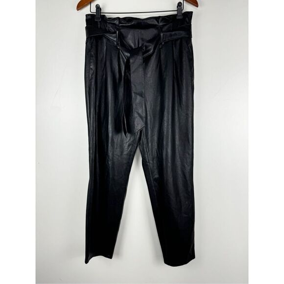 White House Black Market Pants - White House Black Market Women's Faux Leather Tapered Ankle Pants Black Size 6